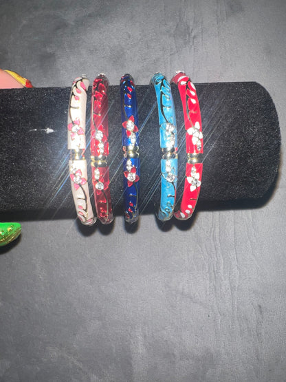 Thin long Flower Pedals  Goddess Open 1 bangle each