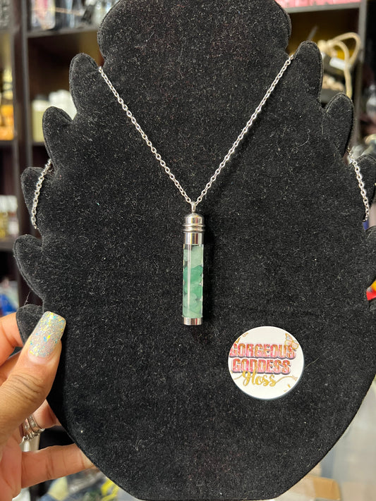 Green Aventurine  Florida Water Necklace