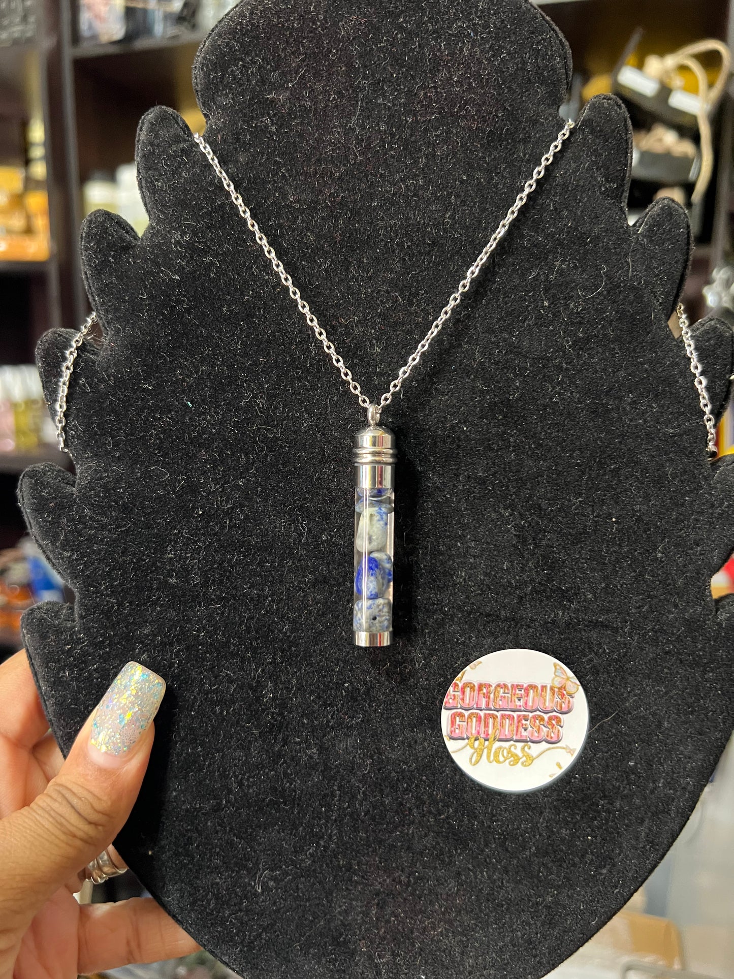 Lapis Lazuli  Florida Water Necklace