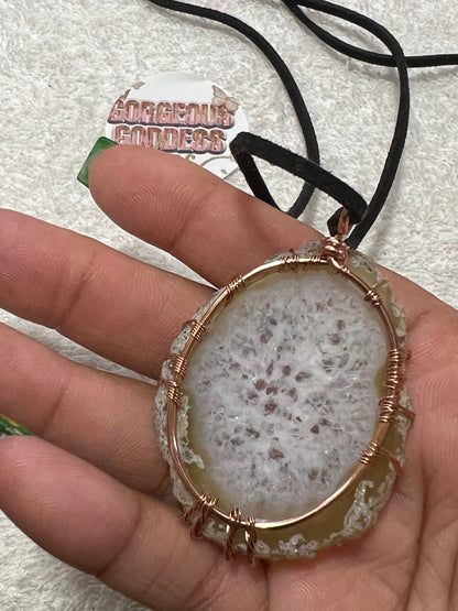 yellow Agate plate 7 Charka  Gemstone  necklace