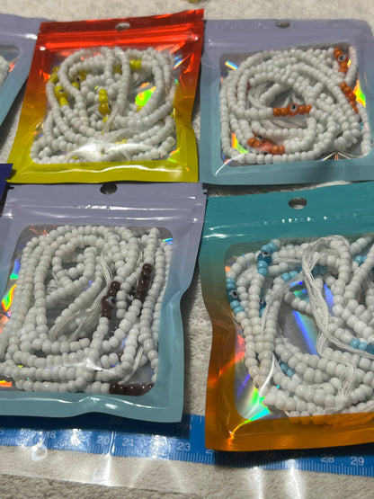 Evil eye solid custom Waist-bead Gem Tie on waist beads(Add 4 one will be FREE )