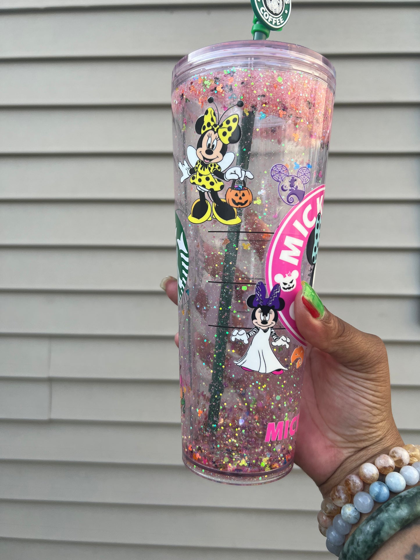 24 oz Haunted Minnie Mouse Snow globe Cup