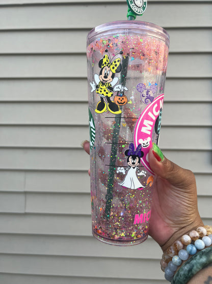 24 oz Haunted Minnie Mouse Snow globe Cup
