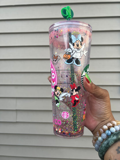 24 oz Haunted Minnie Mouse Snow globe Cup
