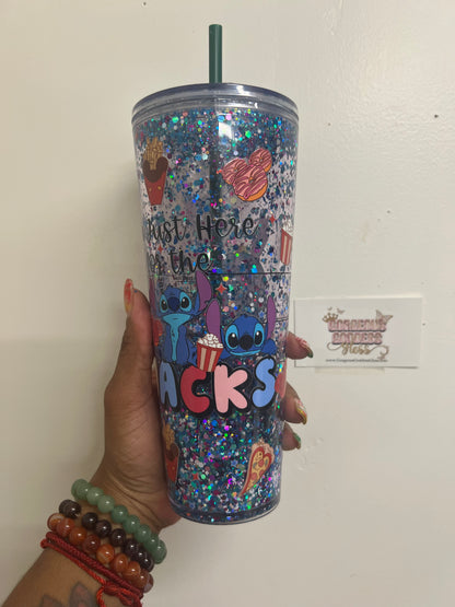 I’m just here for the snacks Snow globe Cup