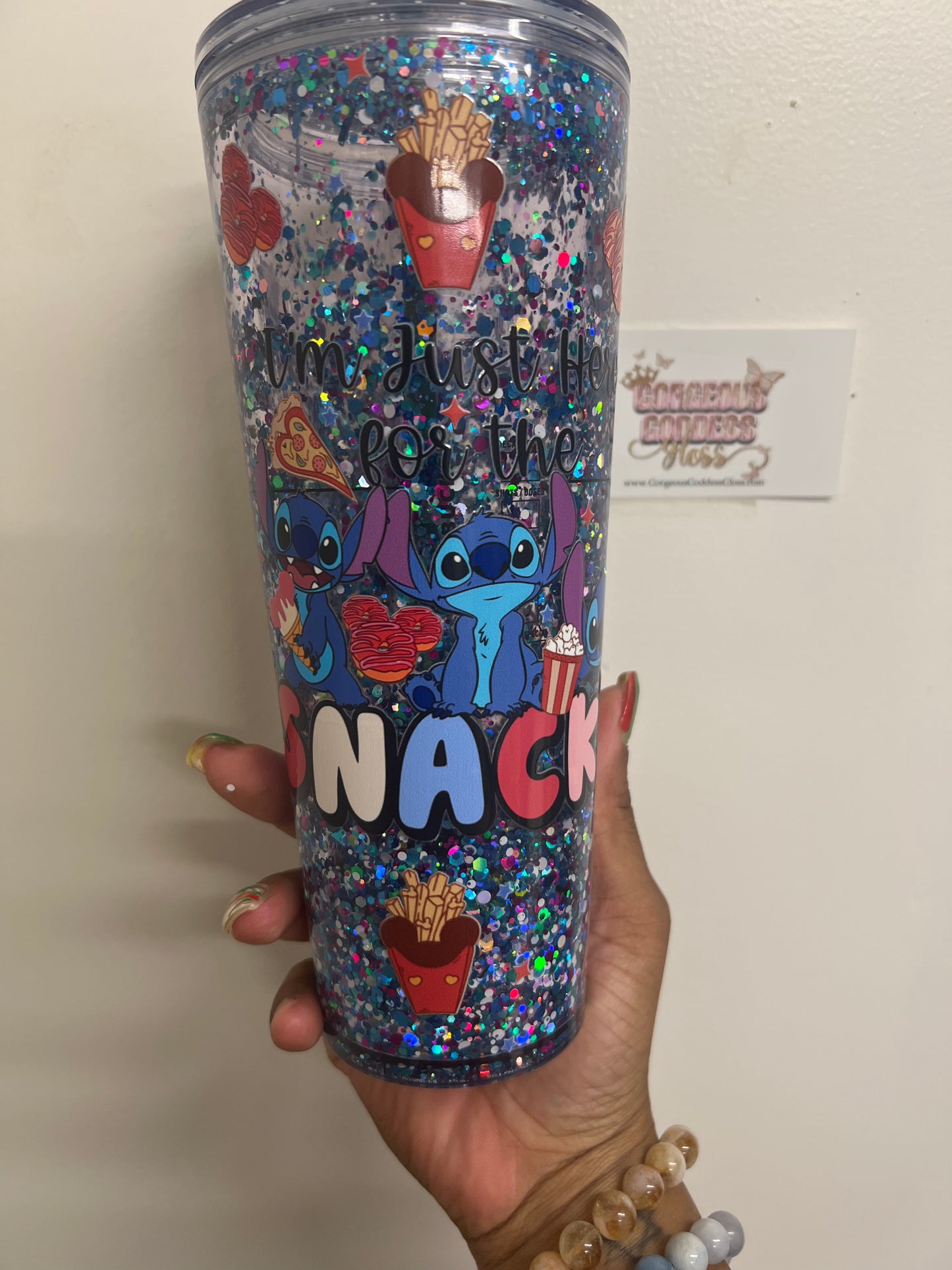 I’m just here for the snacks Snow globe Cup