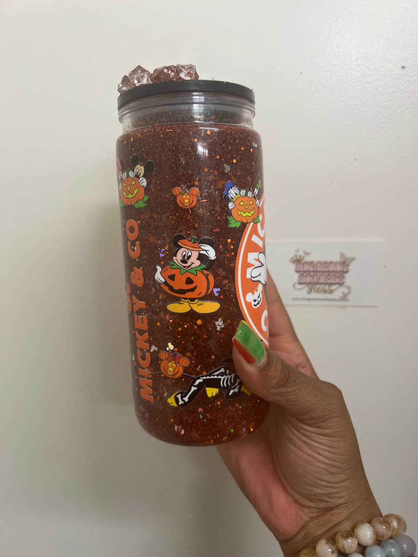 Mickey & Co Halloween Snowglobe Cup 20oz