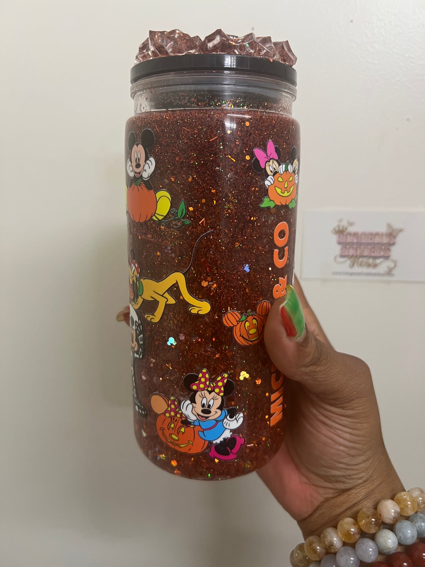 Mickey & Co Halloween Snowglobe Cup 20oz