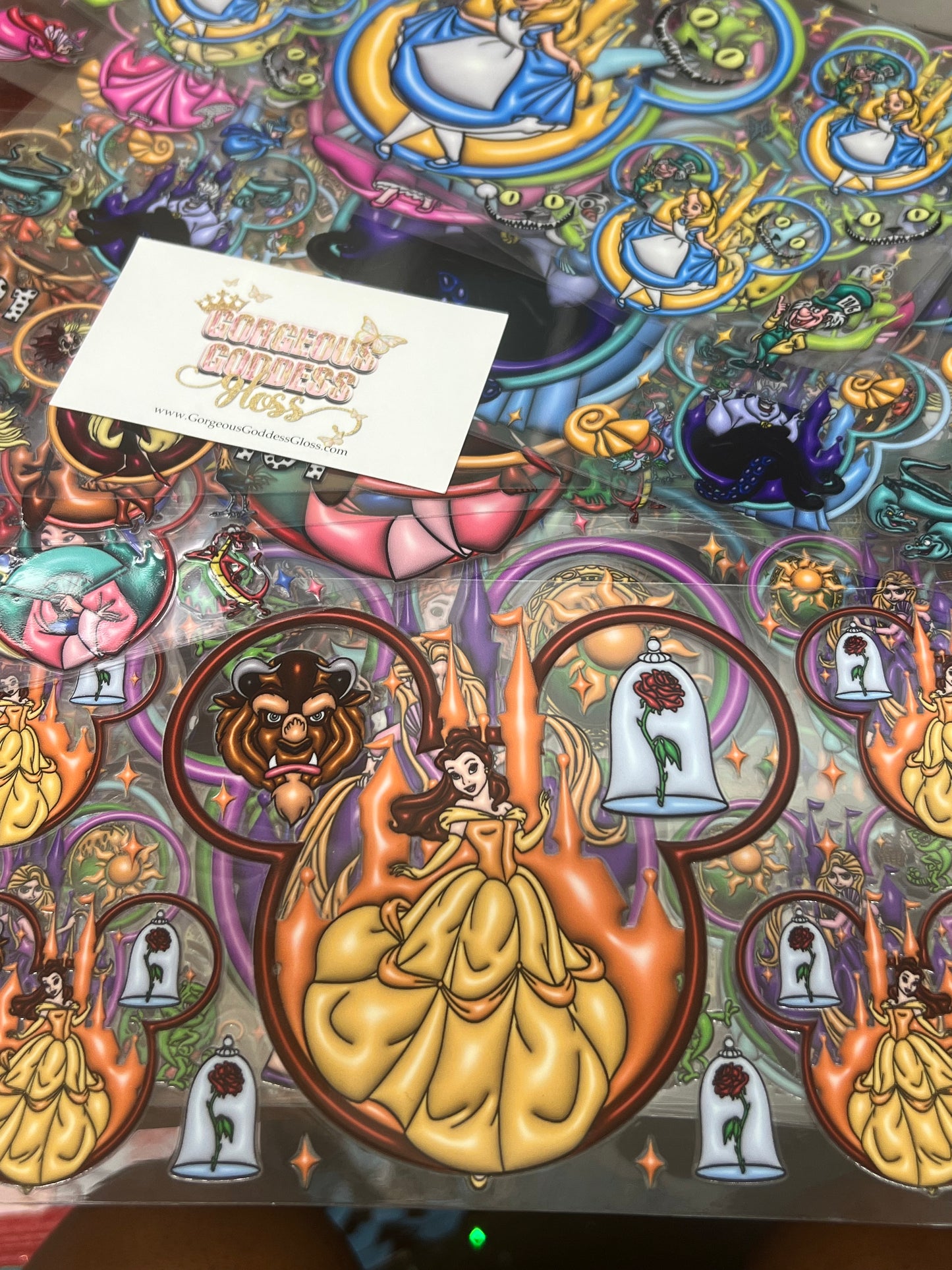 Mouse Head Shape Princess Mixes UV DTF cup wrap