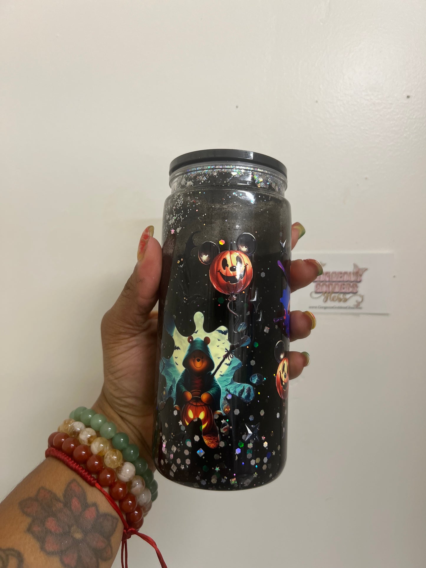 Pooh Spooky Halloween Custom Snowglobe Cup 20oz (AS PHOTO)