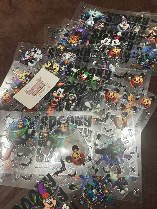 spooky Halloween  Mixes UV DTF cup wrap