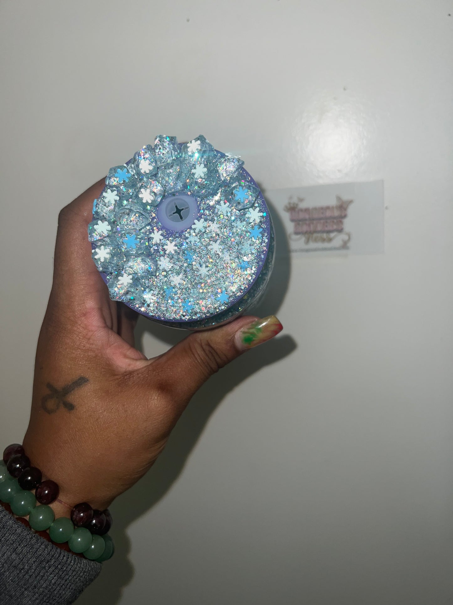 Frozen Elsa  Custom Snowglobe Cup 20oz (AS PHOTO)