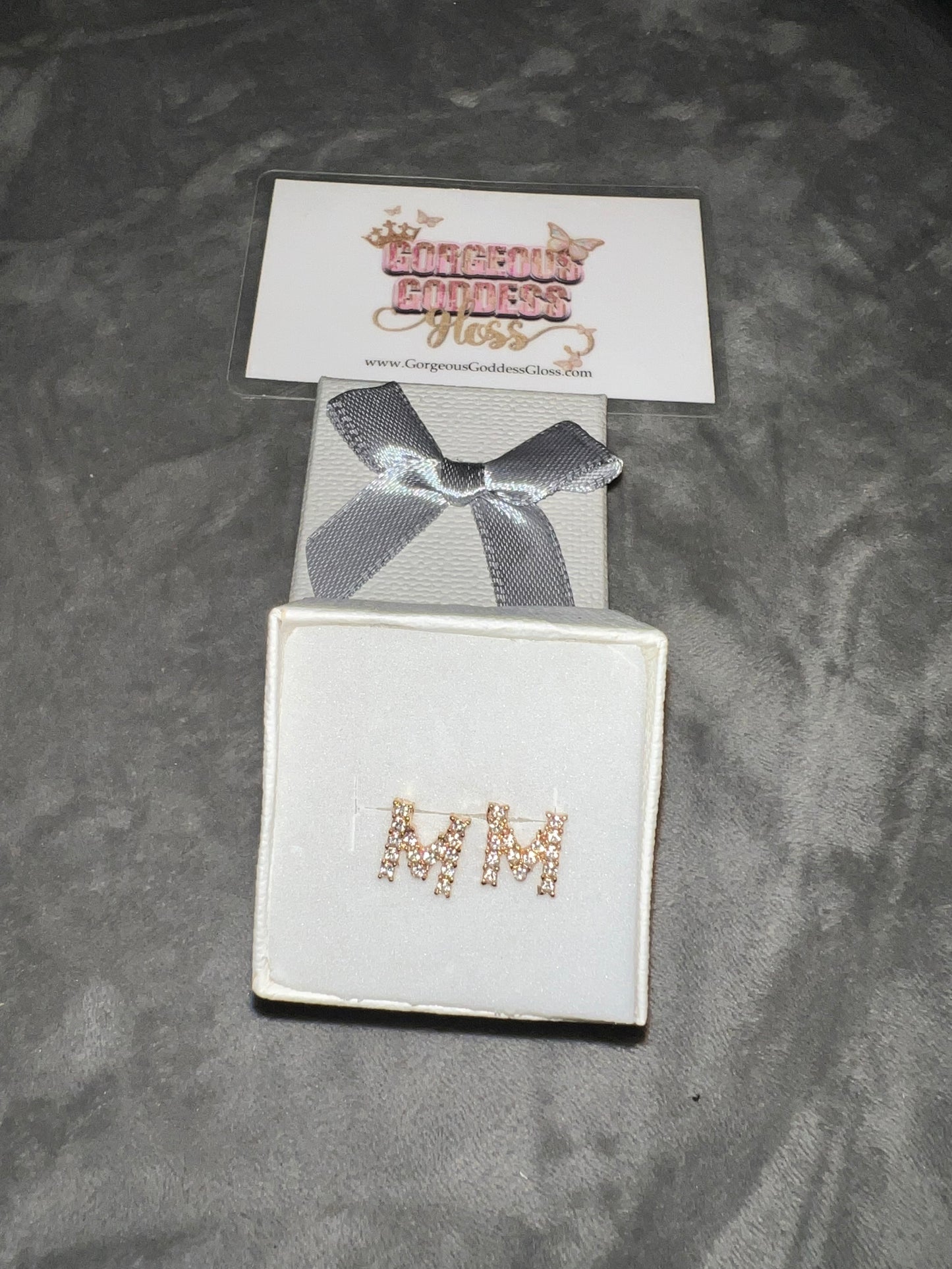 M -   Letter Earring