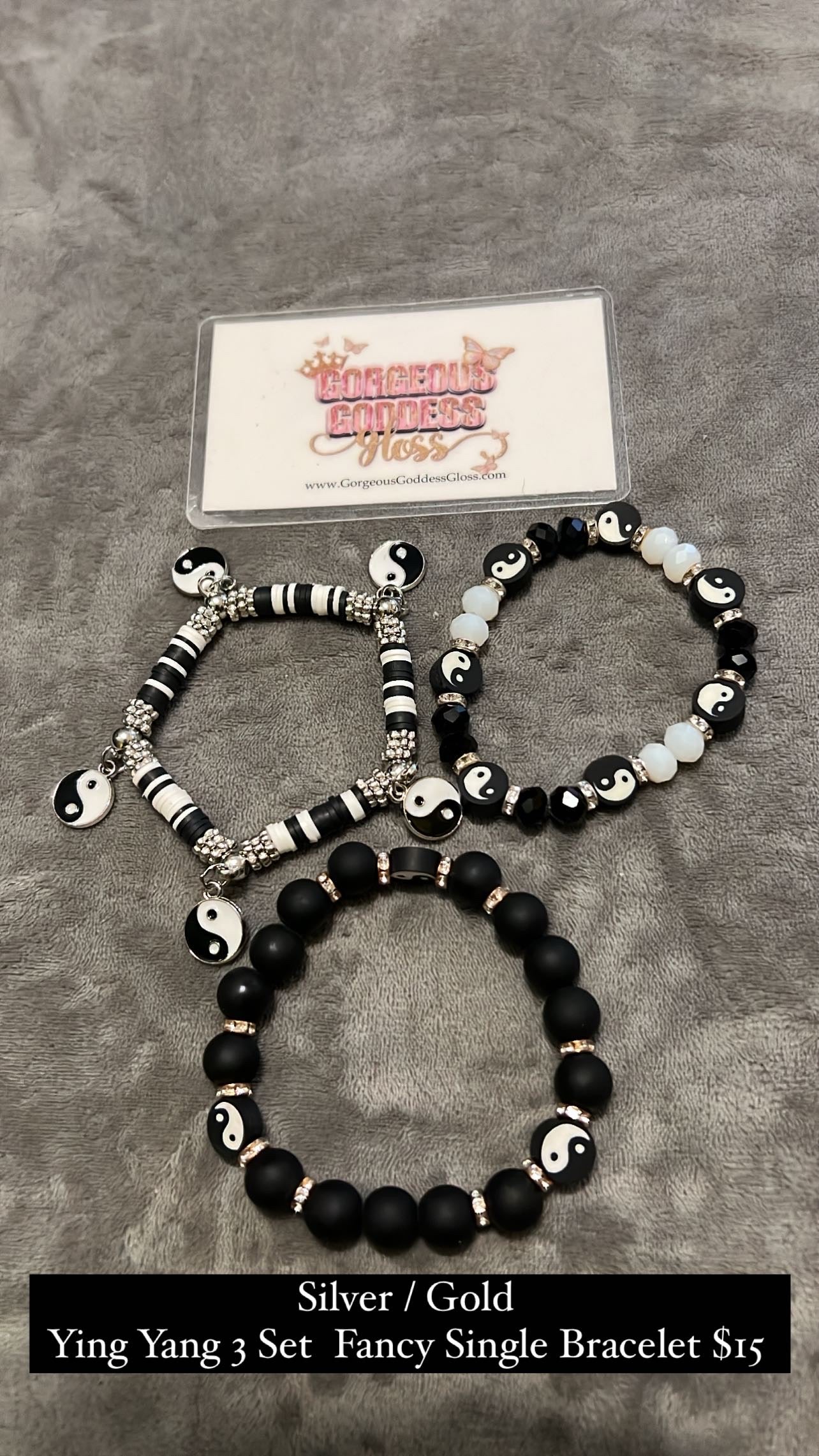 Ying Yang 3 Set  Fancy Single Bracelet