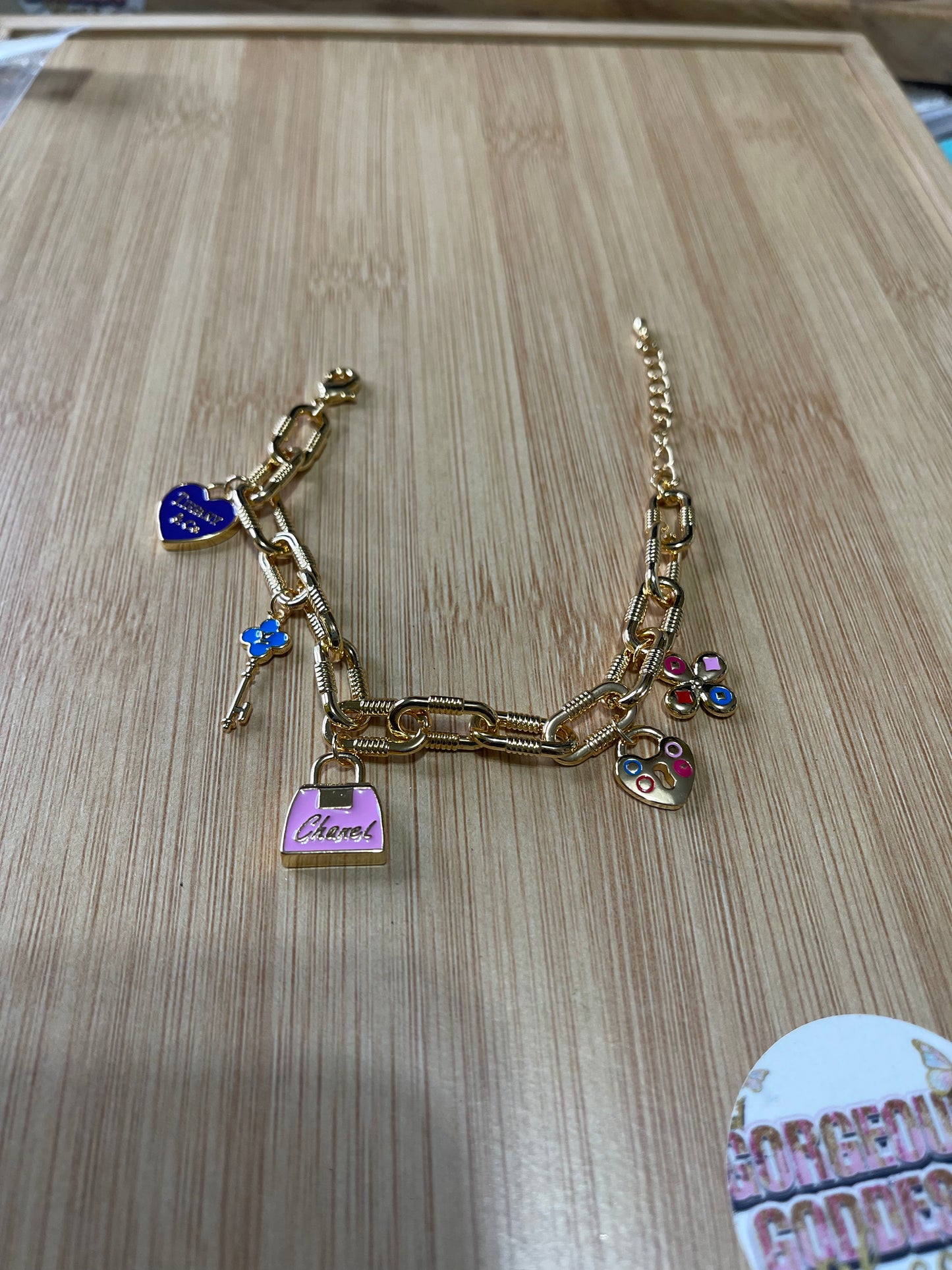 5 Charm tennis bracelet