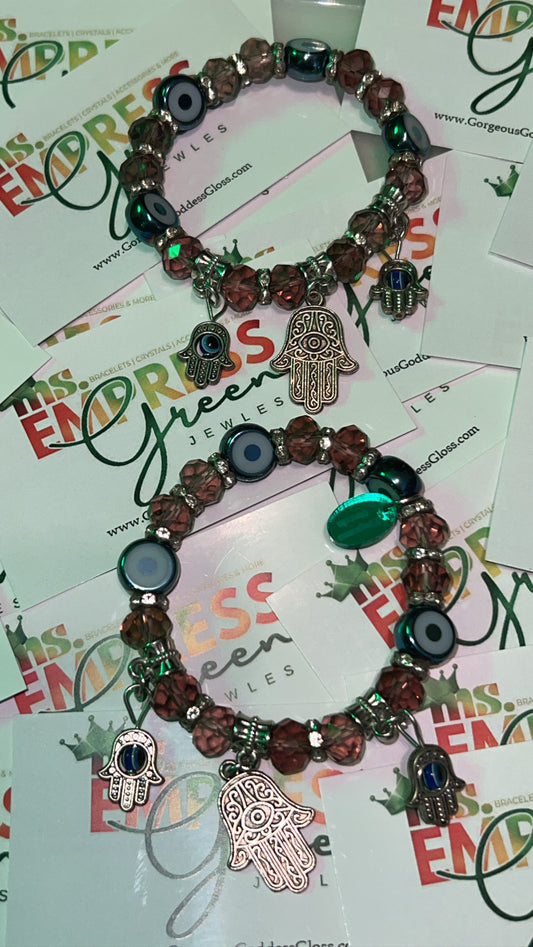 Majestic Light Lavender Color Fatima EE  Evil Eye 🧿 bracelet