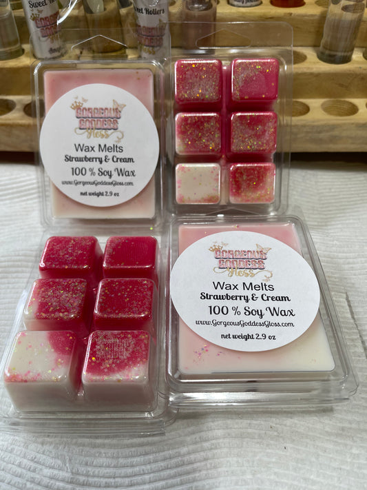 Strawberry & Cream wax melts