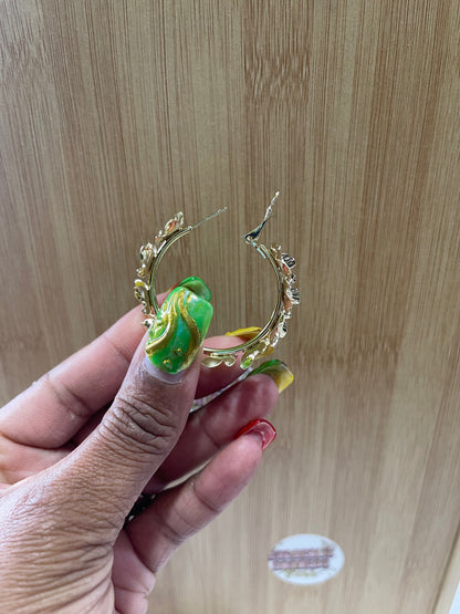 10 mini Butterfly hoop earrings