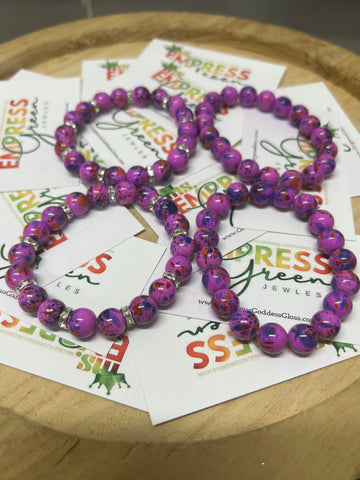 Purple Gushers Single Bracelets 10mm 1pc