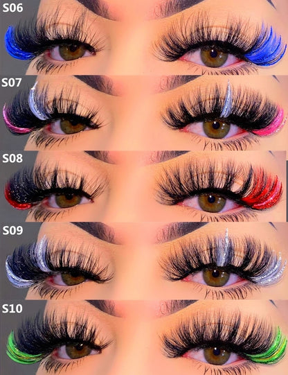 20mm glitter faux mink lashes