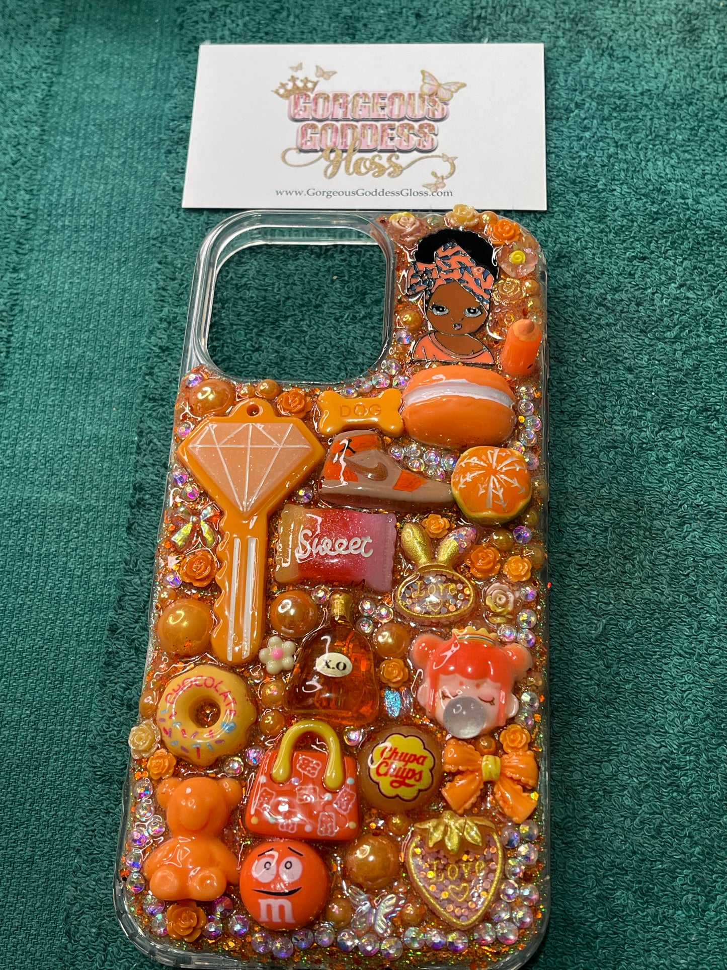 Orange Custom junk case FOR (iPhone16 ProMax ) this case in photo