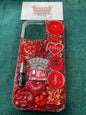 Red Custom junk case FOR (iPhone 15 &14 plus , 14 & 13 & 12 Pro Max) this case in photo