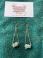 Green Aventurine Crystal Dangle Earrings