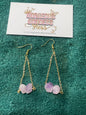 Light Amethyst  Crystal Crystal Dangle Earrings