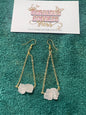 Rose Quarts  Crystal Dangle Earrings