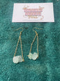 Fluorite  Crystal Dangle Earrings