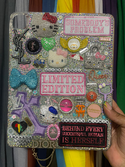 FULLY BLINGED OUT Design  Custom Junk IPAD  Case