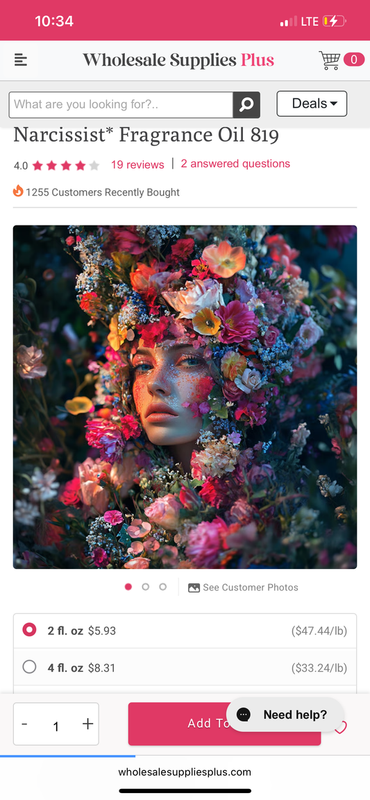 Narcissist  moisturizing Body Oils