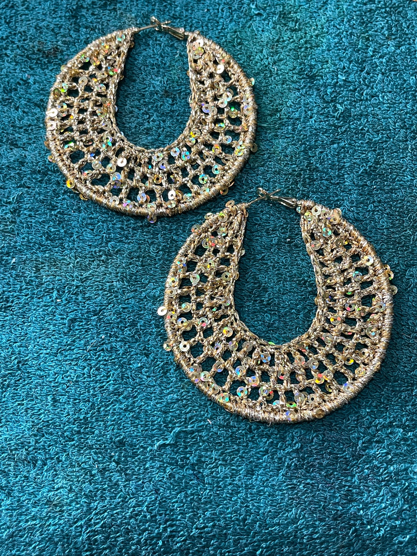 Gold Rush Crochet Earrings