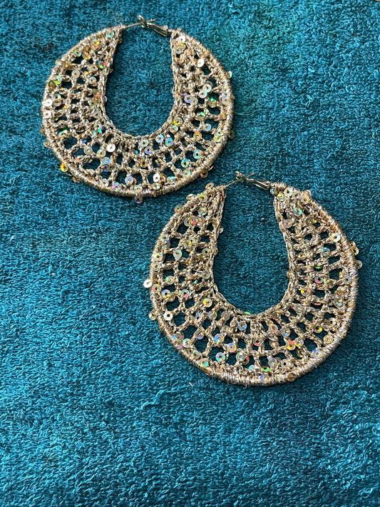 Gold Rush Crochet Earrings