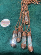 Clear Quarts Master Healer wit copper ball necklace