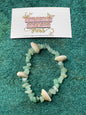 Green Aventurine cowrie shell crystal Bracelet