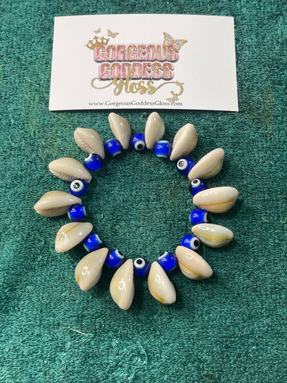 Evil eye  cowrie shell  Bracelets 1pcs