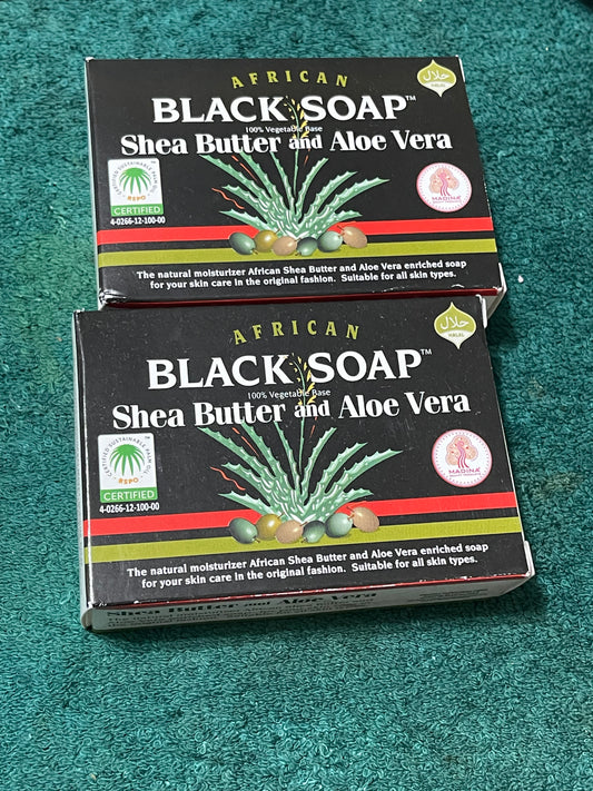 African Black Soap with Shea Butter & Aloe