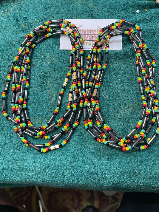 Hematite Rasta  choker Necklace