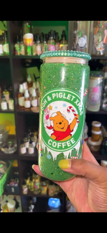 Pooh & Piglet Xmas Coffee Snow Globe Cup