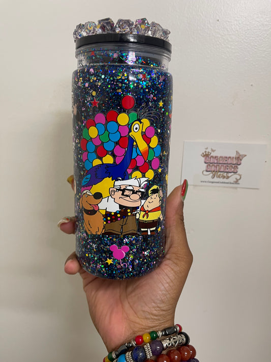 Disney Pixar Up Custom Snowglobe Cup 20oz (AS PHOTO)