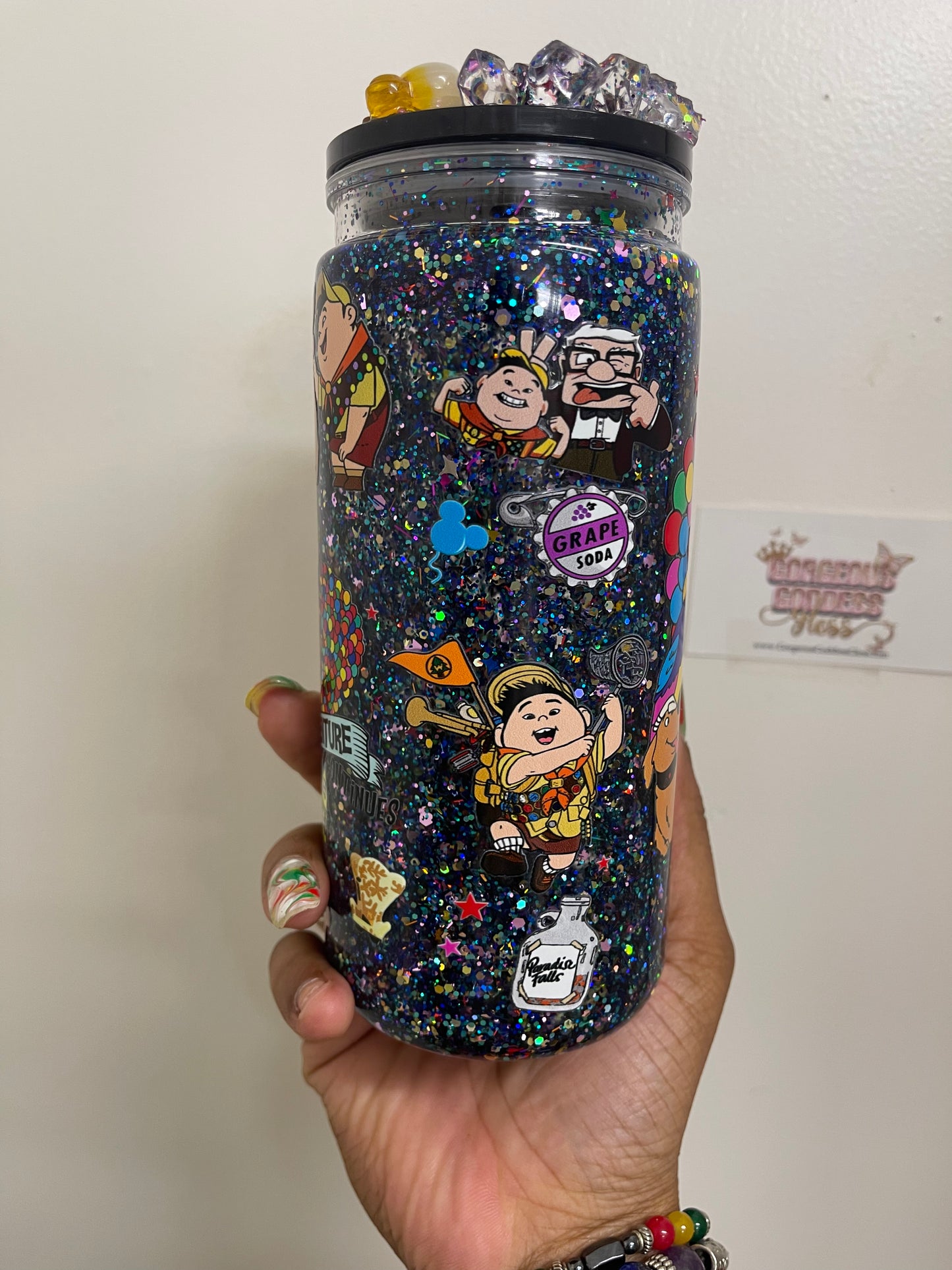 Disney Pixar Up Custom Snowglobe Cup 20oz (AS PHOTO)