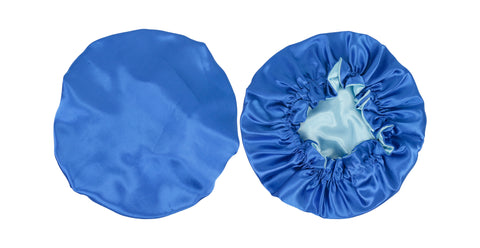 Sky Blue / Light Blue Reversible Silk  Bonnet