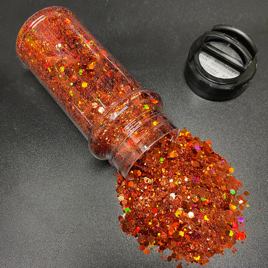Burnt Orange Chunky Glitter -  2oz