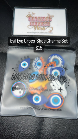 Evil Eye Shoe Charm Set 12 pcs