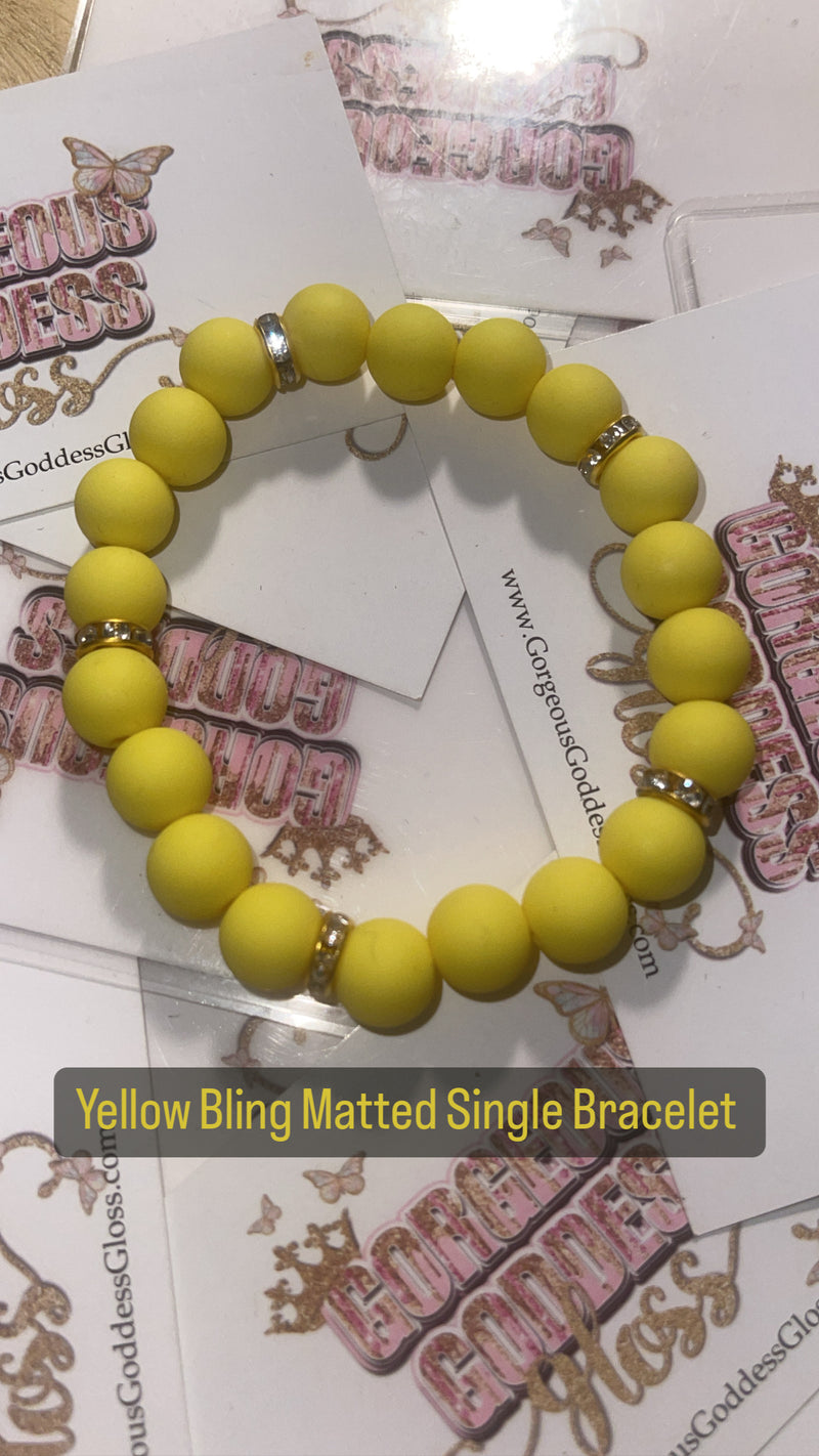 YellowBling Matted Single Bracelet