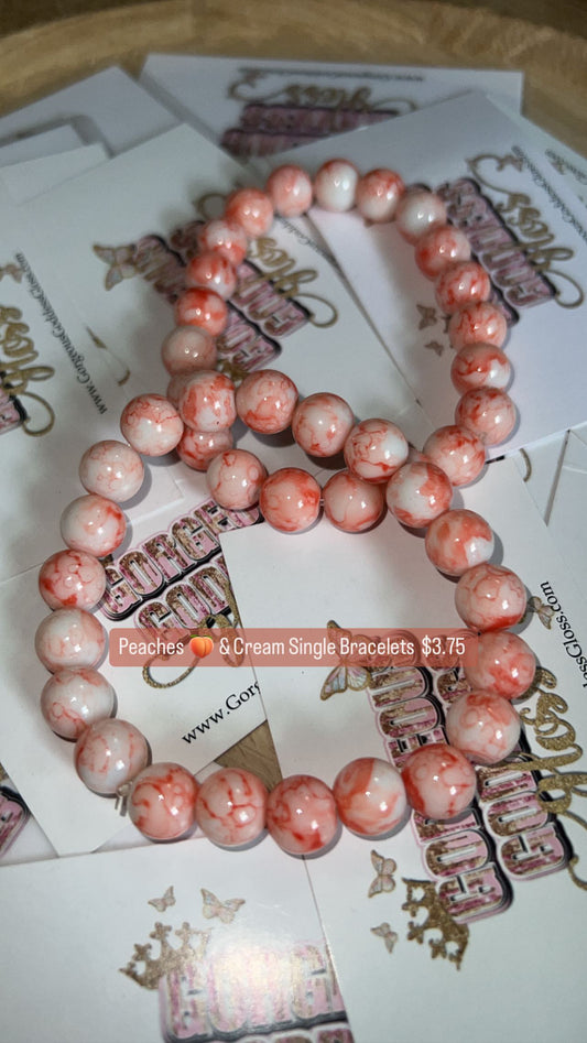 Peaches 🍑 & Cream  Bracelet 1 pc