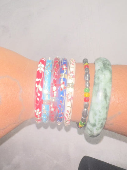 Thin long Flower Pedals  Goddess Open 1 bangle each