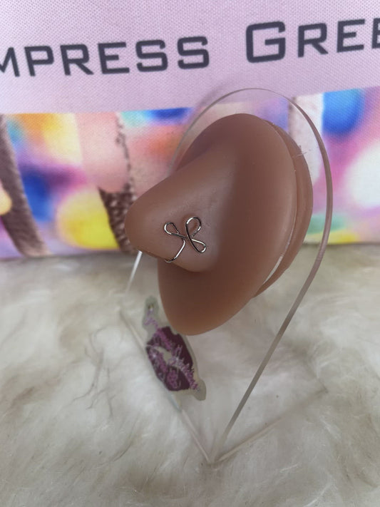 Ankh Stainless Steel  Hoop faux nose ring  cuff