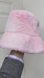 Custom  Cotton Candy fur Bucket Hats